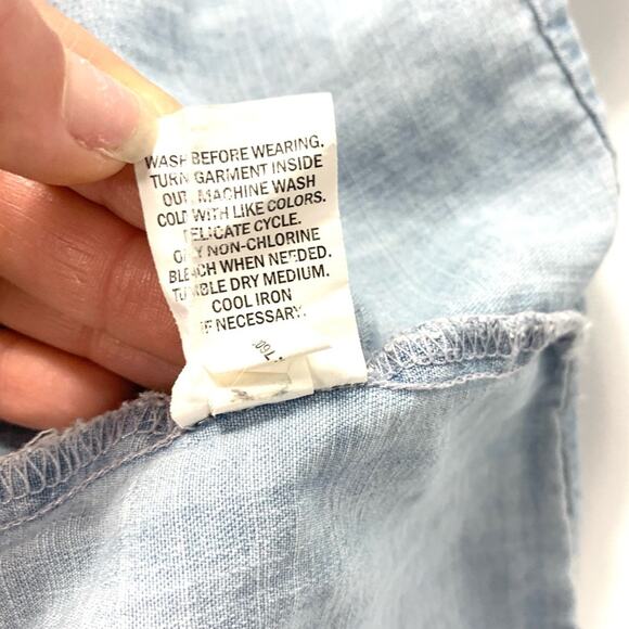 Light Jean Chambray Tank Top - Picture 7 of 9